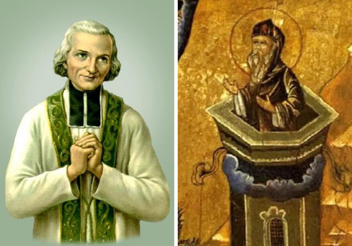 San Juan María Vianney y San Rubén, estilita.