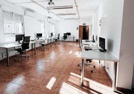 Espacio de 'coworking' habilitado en Nava de la Asunción.