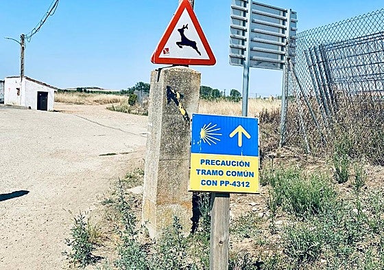 Zona de paso actual en el entorno de Itero de la Vega.