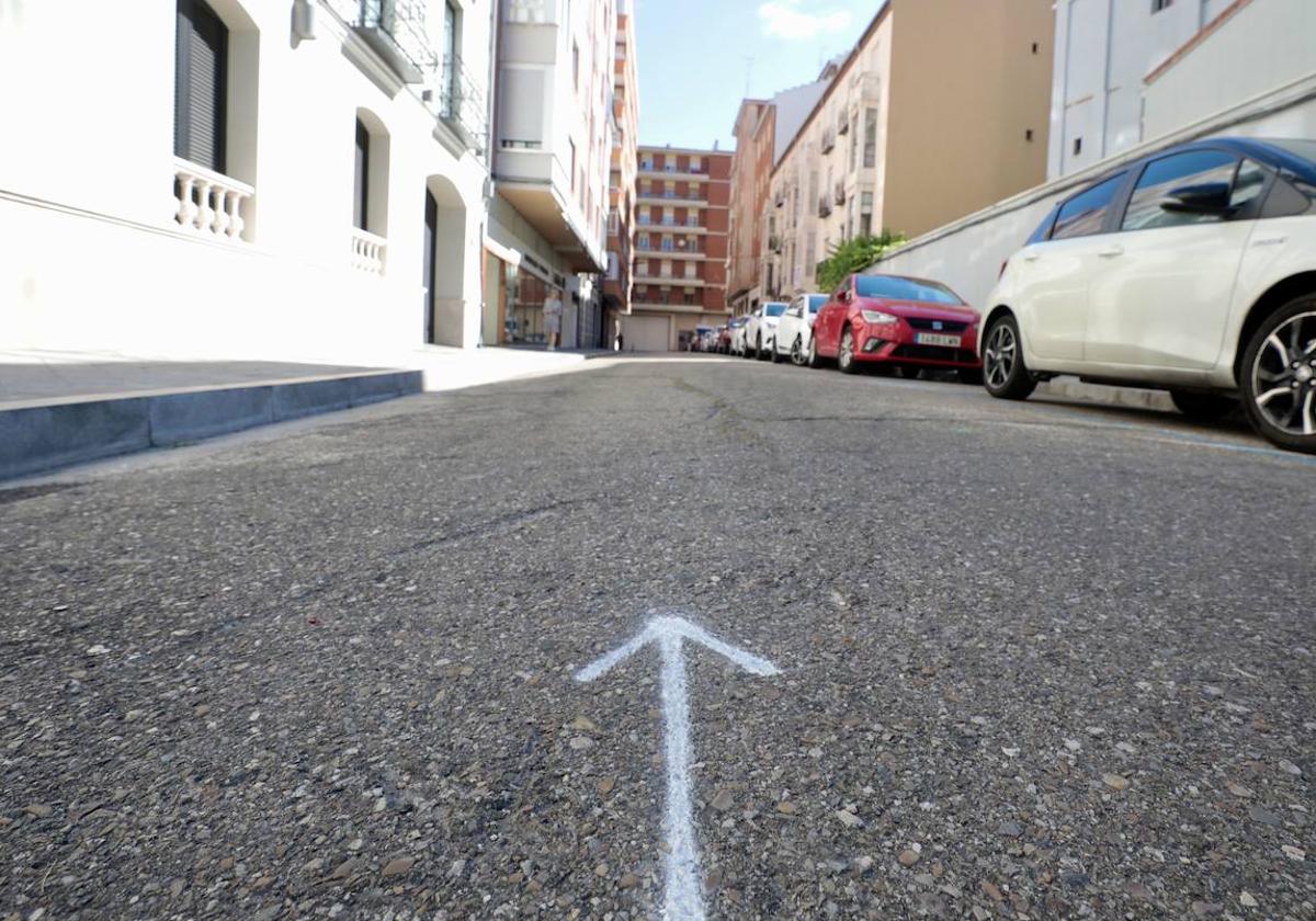 La calle García Valladolid, durante las obras en Ferrocarril y cuando se cambió el sentido de circulación.