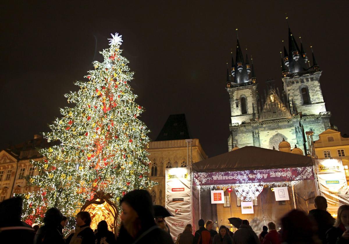 Imagen de archivo del mercadillo navideño de Praga.