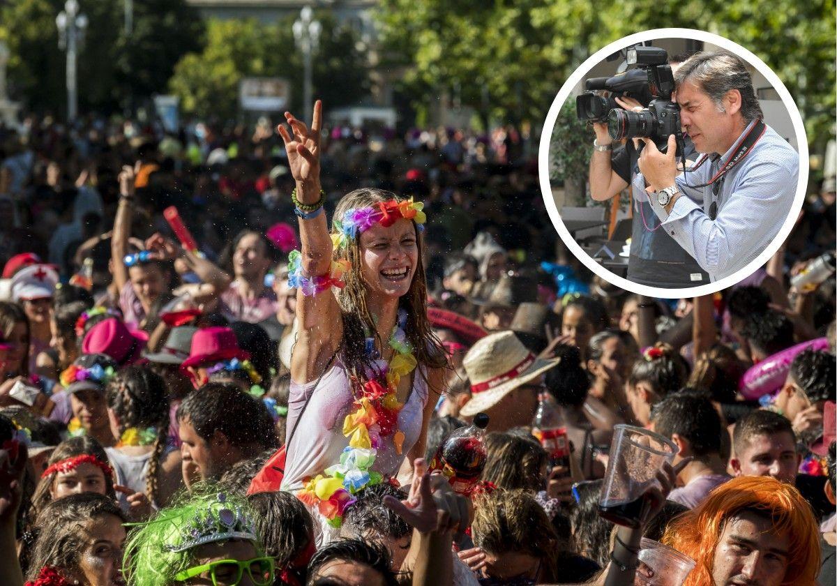 Fotografía del desfile de peñas de las fiestas de 2018 tomada por el fotógrafo Gabriel Villamil.