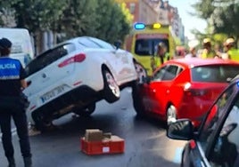 Accidente en la avenida de la Facultad.