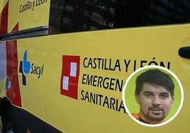 En el círculo, Omar Bruña, fallecido tras caer con su camión por un terraplén en Zamora.