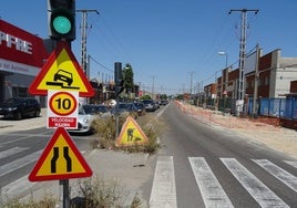 La situación actual de las obras de urbanización del polígono de Argales, en la avenida de El Norte de Castilla.