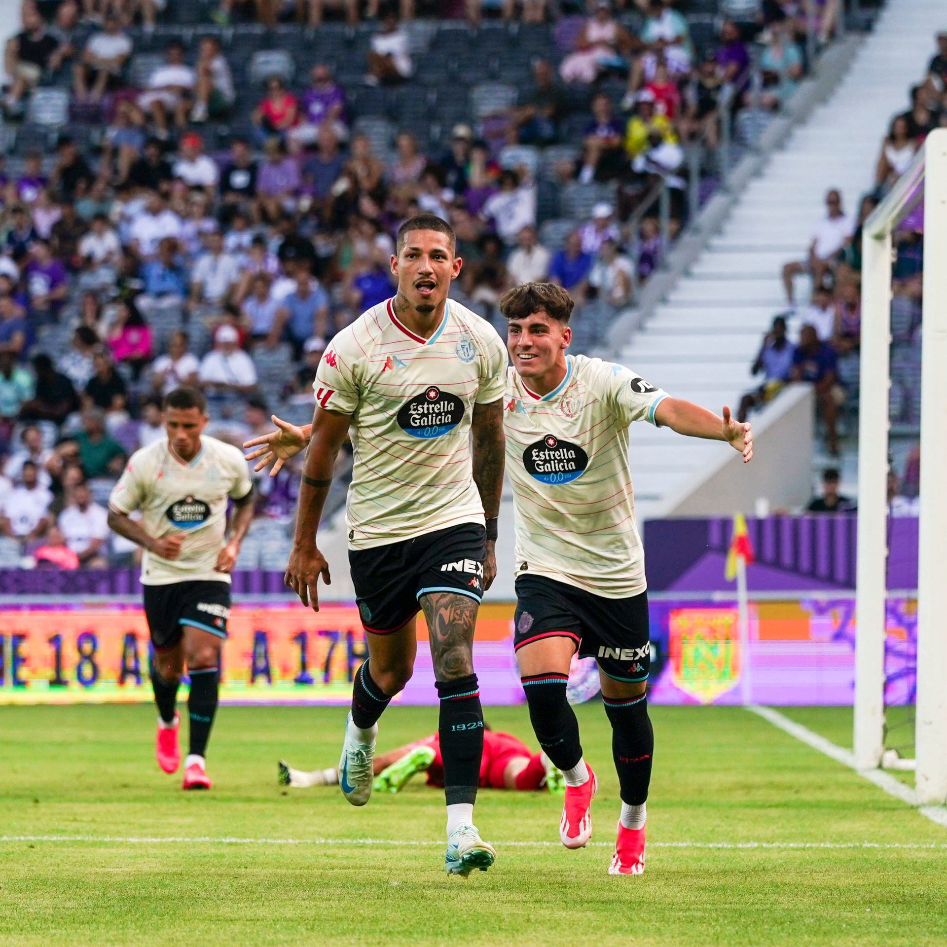 Marcos André celebra su gol en el choque ante el Toulouse FC.