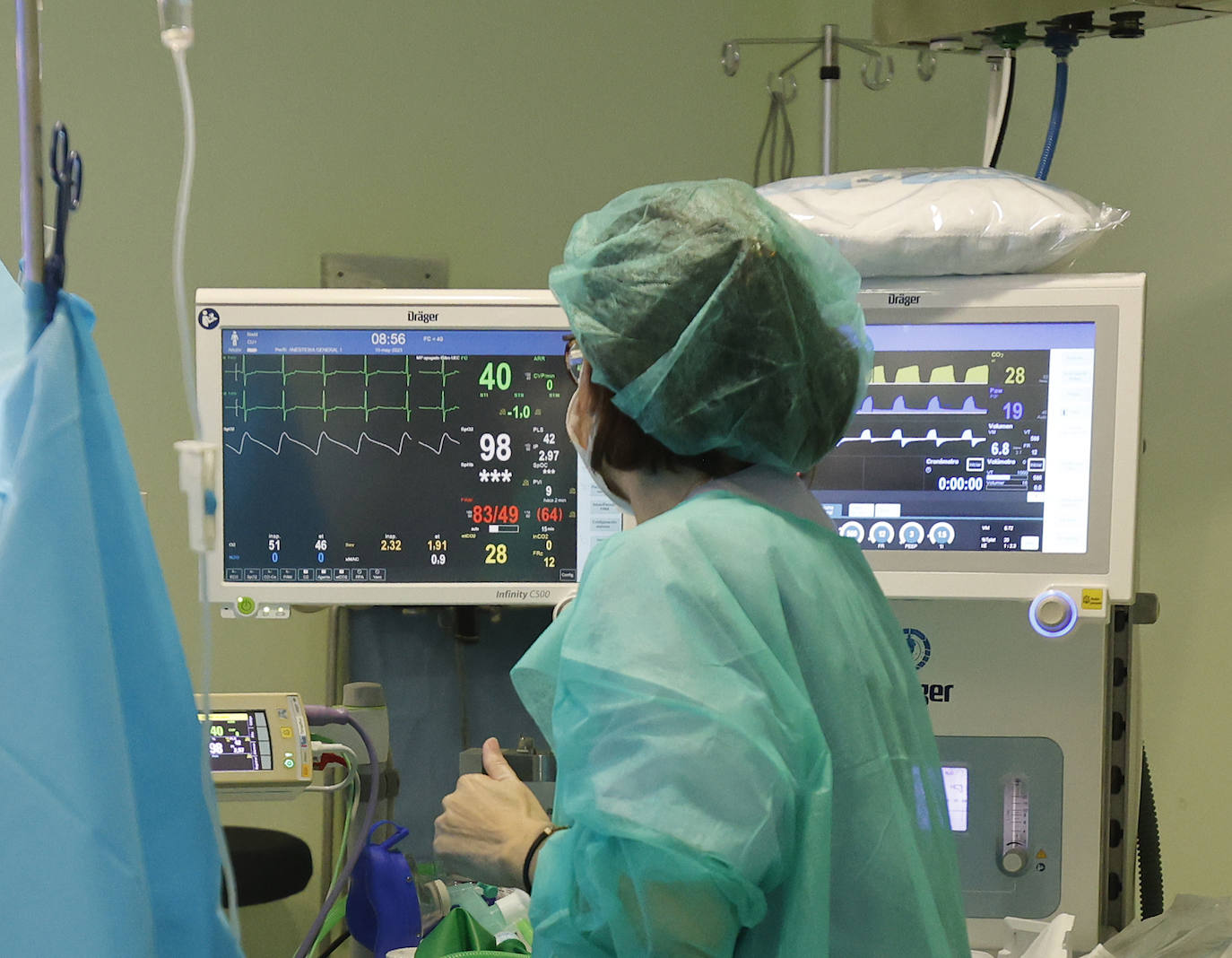 Interior de un quirófano en el Hospital Río Carrión.