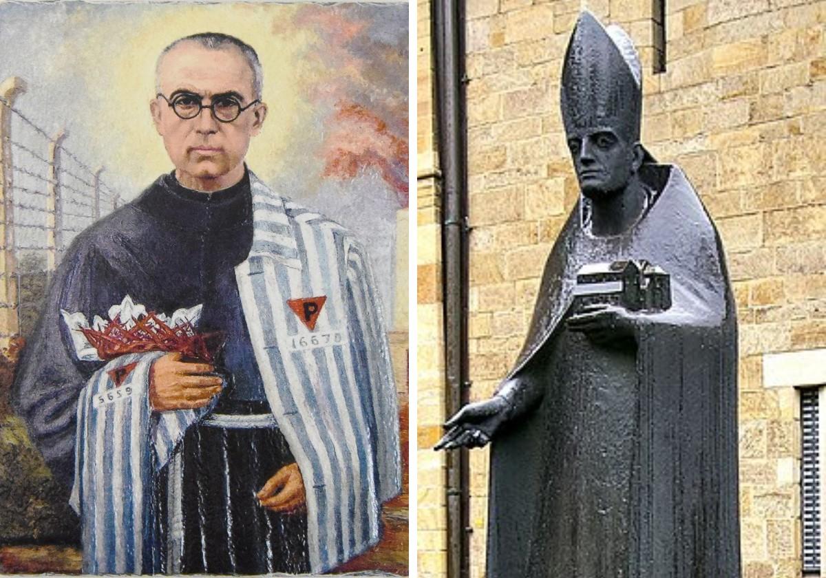 San Maximiliano Kolbe y San Alfredo de Hildeseheim.