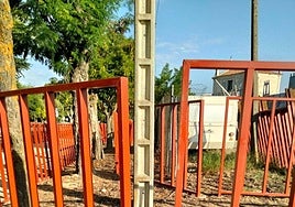 Talanqueras verticales en un recorrido urbano en la provincia de Valladolid.