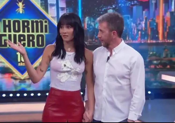 Aitana, a su paso por 'El Hormiguero'.