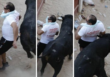 «Si solo te he rozado», el susto en el encierro vespertino de Peñafiel