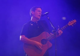 Jorge Ruiz, durante un concierto de Maldita Nerea.