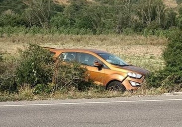 Herido al salirse de la vía con su vehículo en Barruelo de Santullán