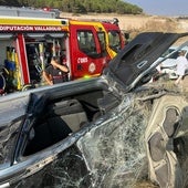 Trasladada en helicóptero tras sufrir un accidente de coche en Villafuerte