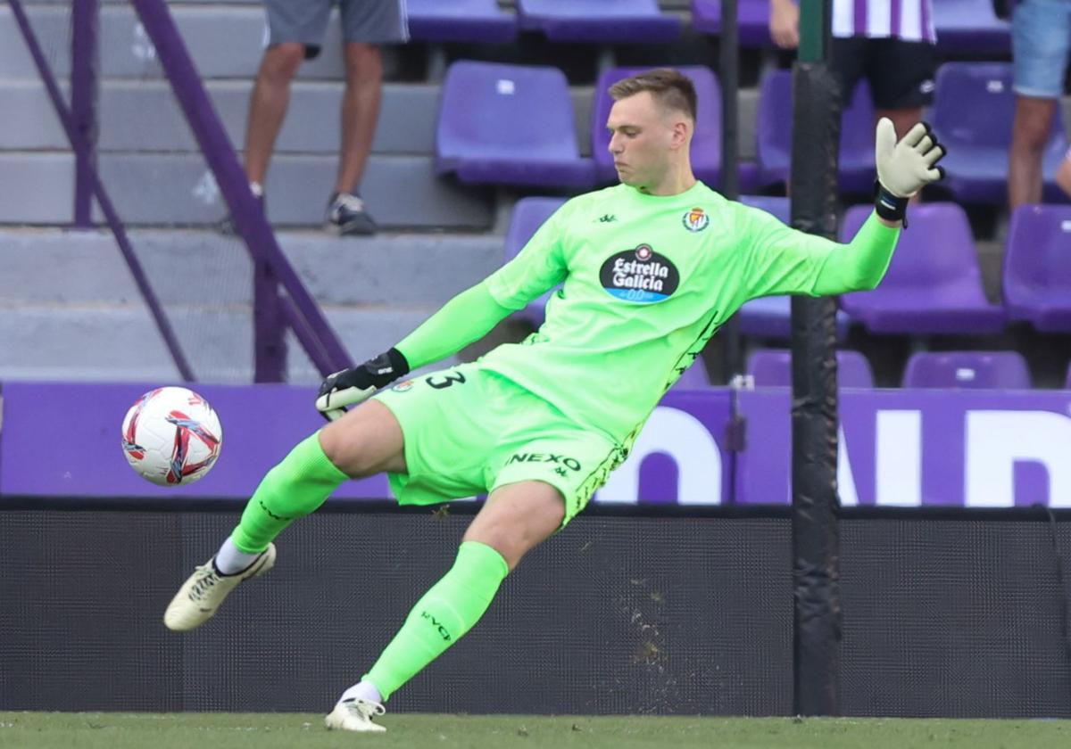 Karl Hein, durante el choque ante el Espanyol.