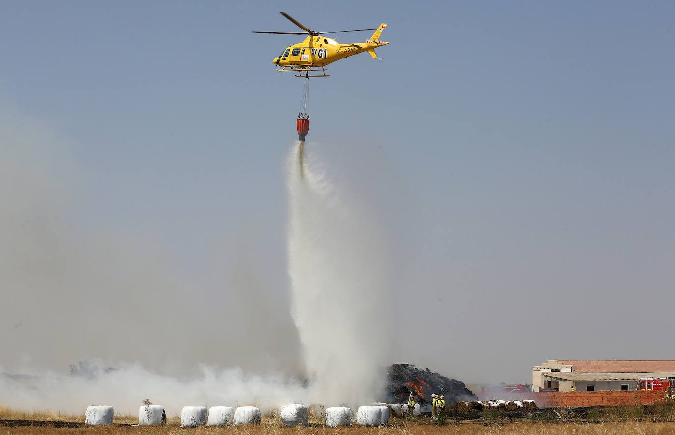 Fotografías del incendio en Marazuela