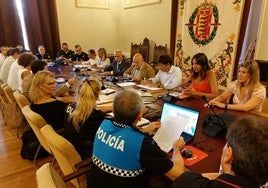 Imagen de la junta local de Seguridad en el Ayuntamiento de Valladolid.