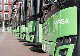 Imagen de archivo de los autobuses de Auvasa.