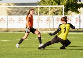 Momento del partido entre el Parquesol y el Ribera Atlético.