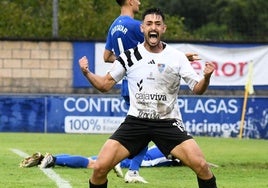 Davo celebra el tanto conseguido ante el Amorebieta.