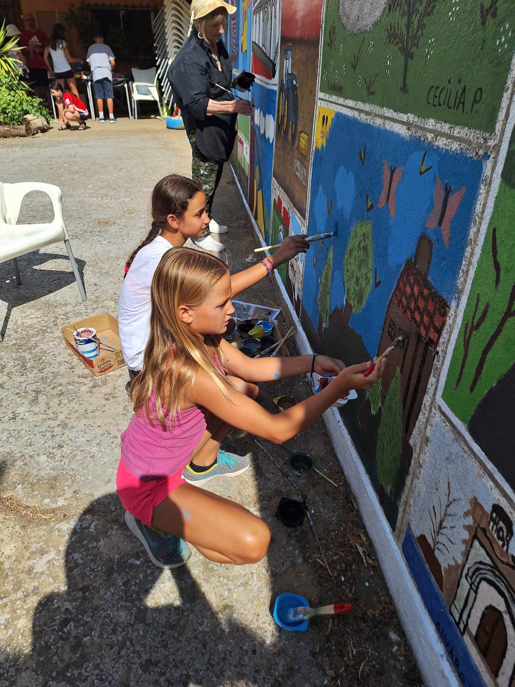 Las imágenes del gran mural pintado a mano de Cuenca de Campos