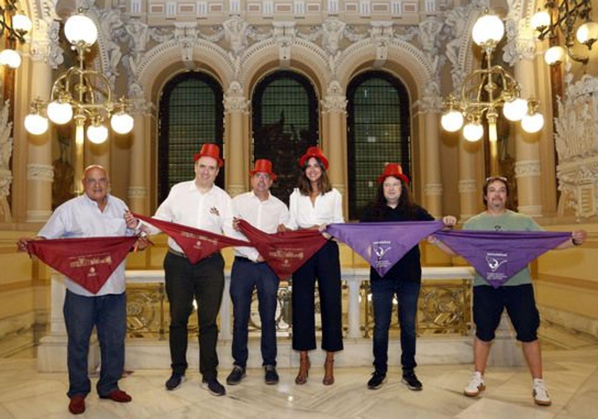 La concejala de Turismo, Blanca Jiménez, durante la presentación de las actividades que las peñas de Valladolid.