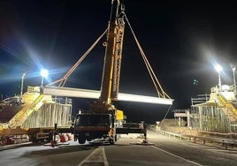 Instalación de la viga.