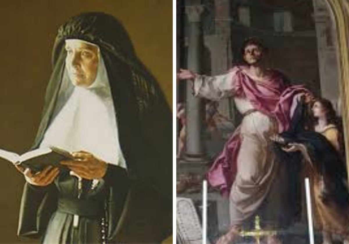 Representaciones de la Beata María Ráfols y de San Pamaquio.