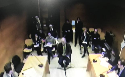 El exempleado Justo Martín durante su declaración en el Juzgado de Instrucción 6 el 2 de febrero de 2019.