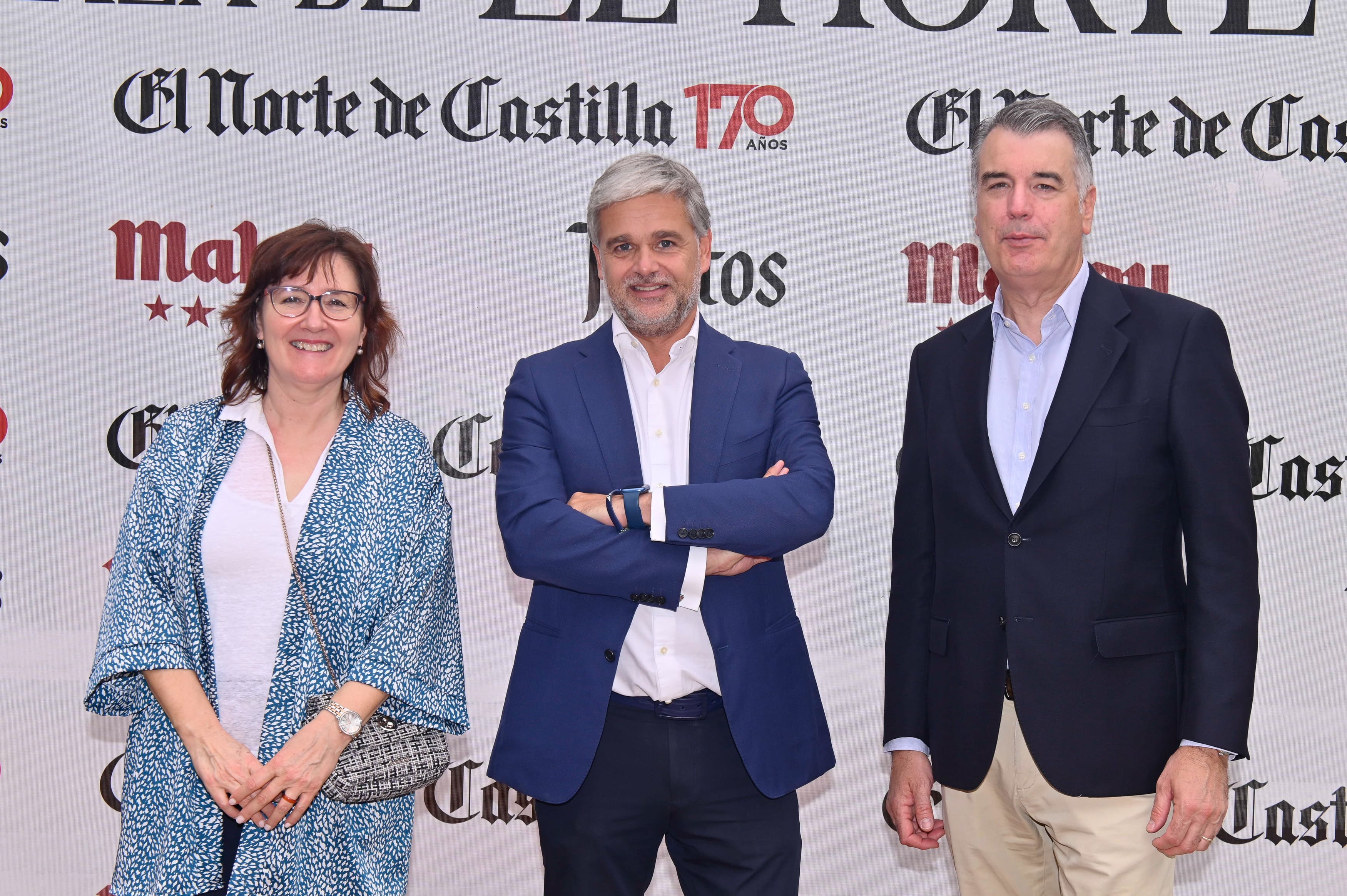 Laude Blanco (Feria de Valladolid), Luis Martínez (Hotel Recoletos) y Alberto Alonso (director general de la Feria de Valladolid).