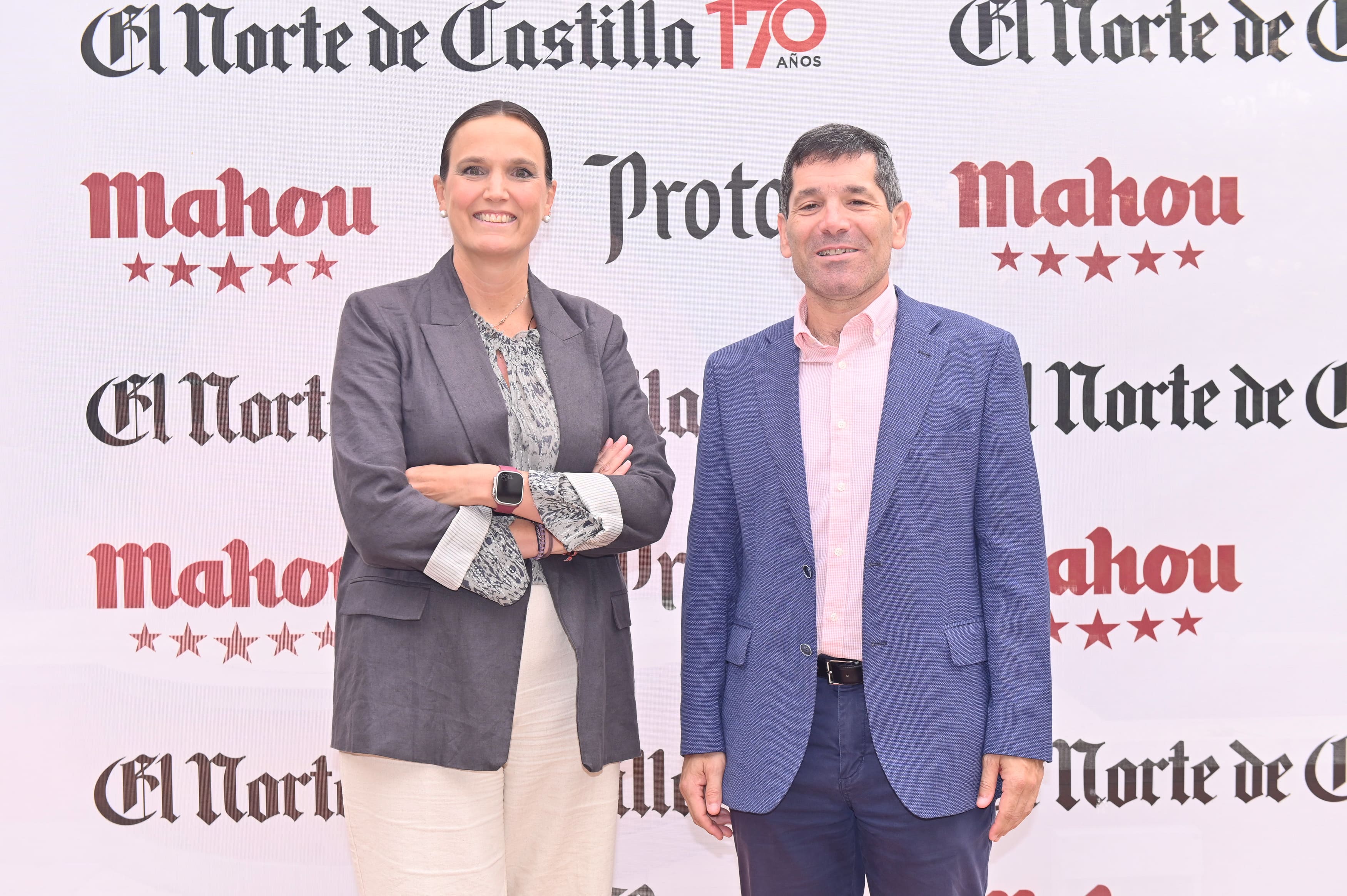 Isabel Ibáñez (CaixaBank) y Paco Hevia (Gullón).