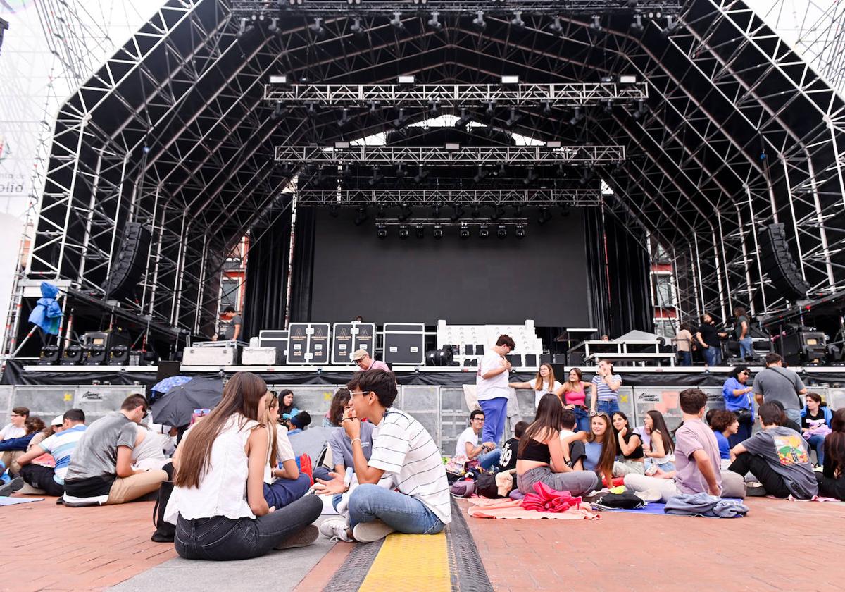 Así luce la Plaza Mayor de Valladolid a la espera de Ana Mena