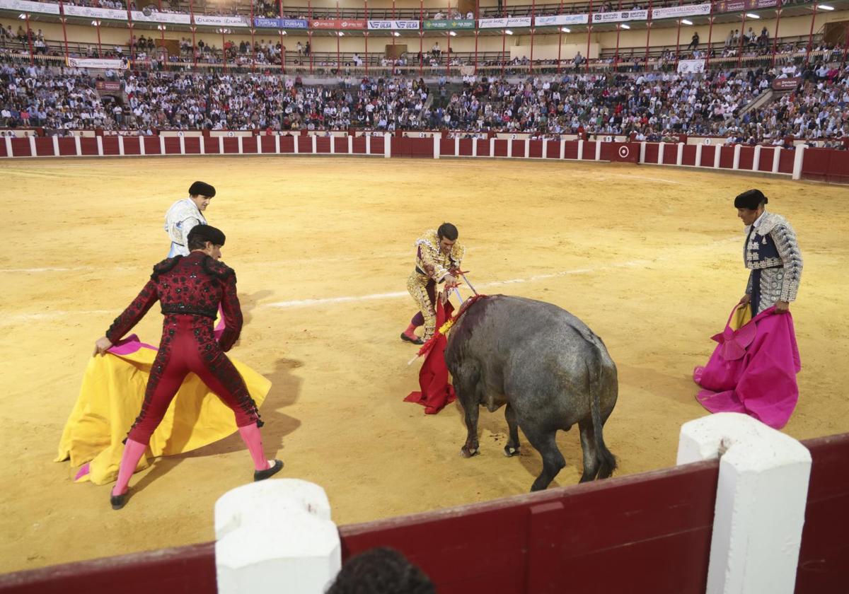 Un momento de la corrida del sábado.