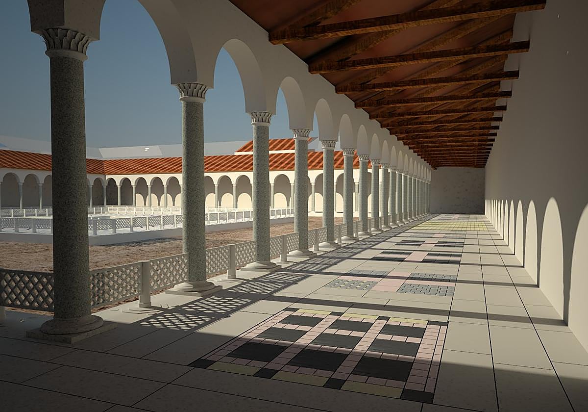 Reproducción en 3D de la villa teodosiona de Coca.