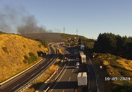 Accidente este martes por la mañana en la A-1 a la altura de Somosierra.