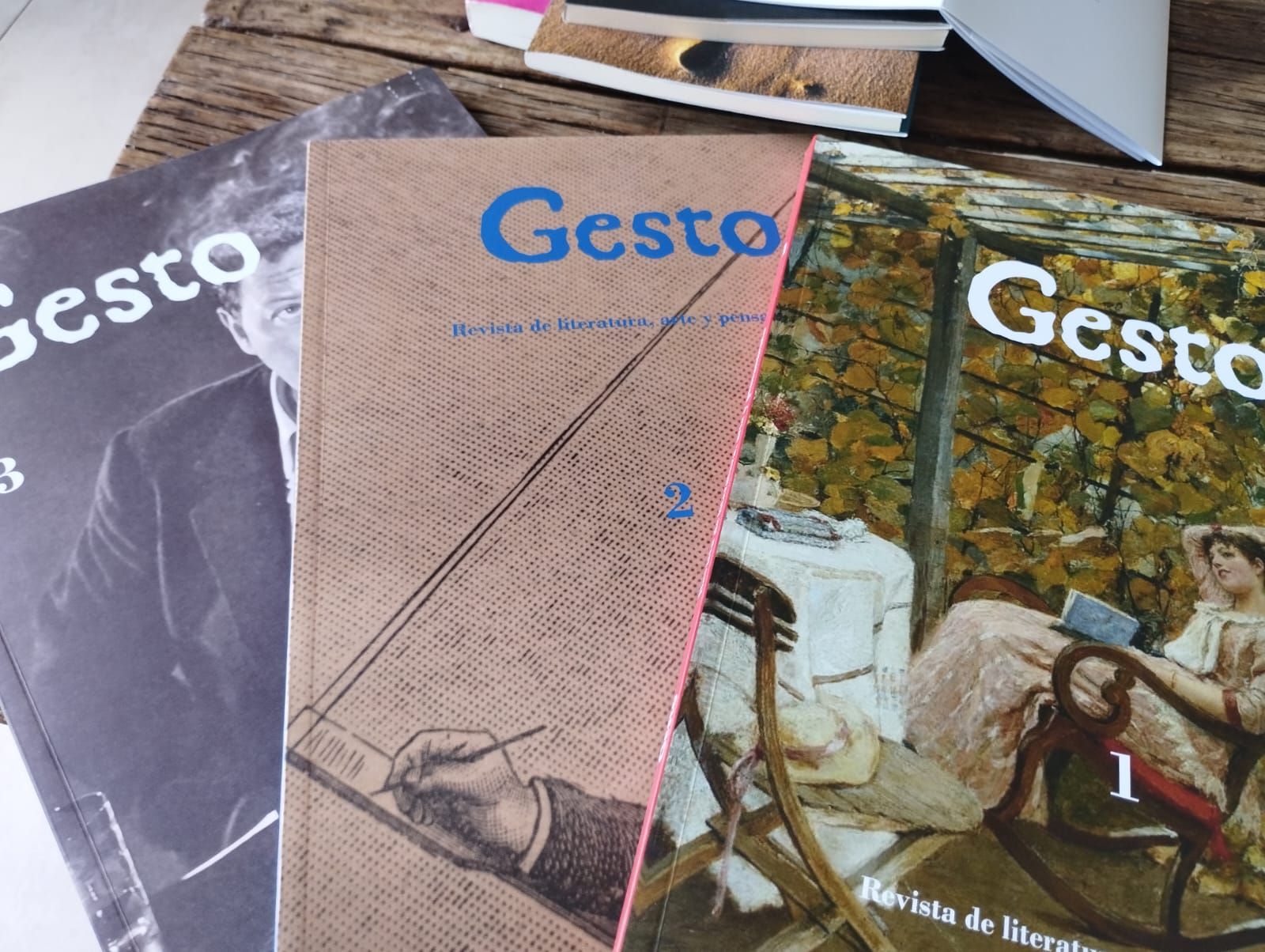 Portadas de números de la revista 'Gesto'.