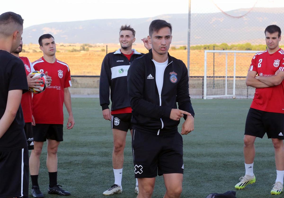 Guille Duque, durante un entrenamiento del Turégano.