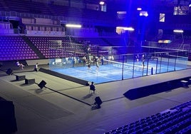 El denominado Caja Rural de Zamora Stadium Pabellón Pisuerga, preparado para el torneo.