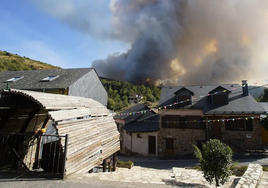 Situación de las llamas desde Tremor de Abajo.