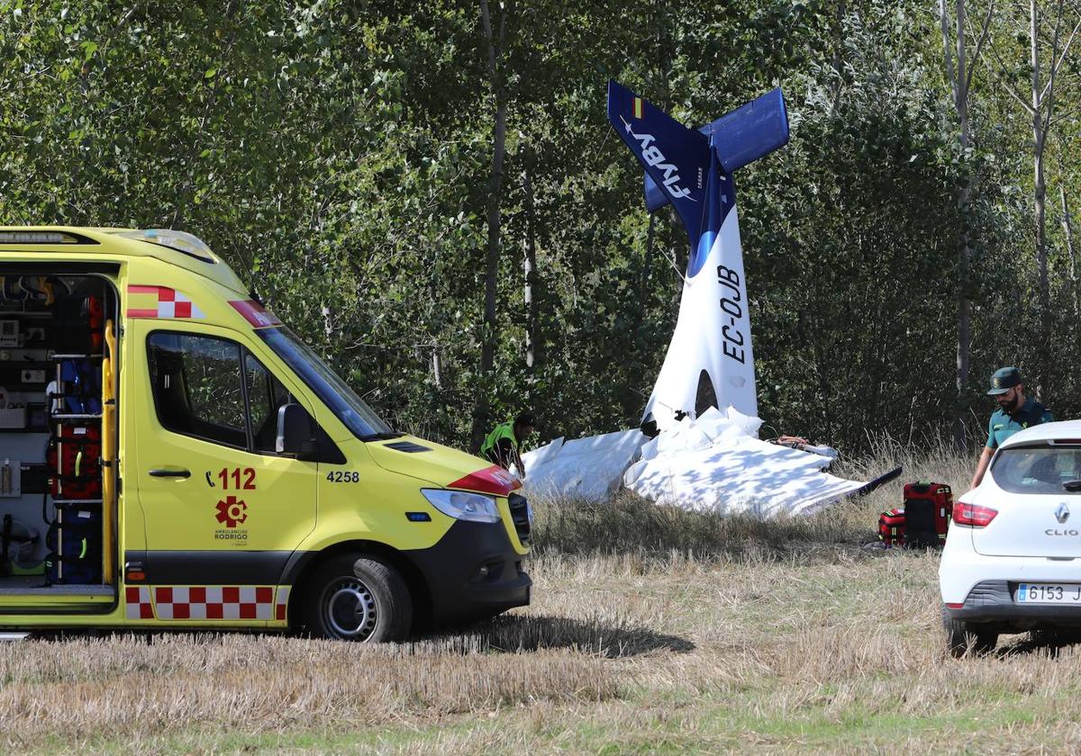 Las imágenes de la avioneta siniestrada en Palencia