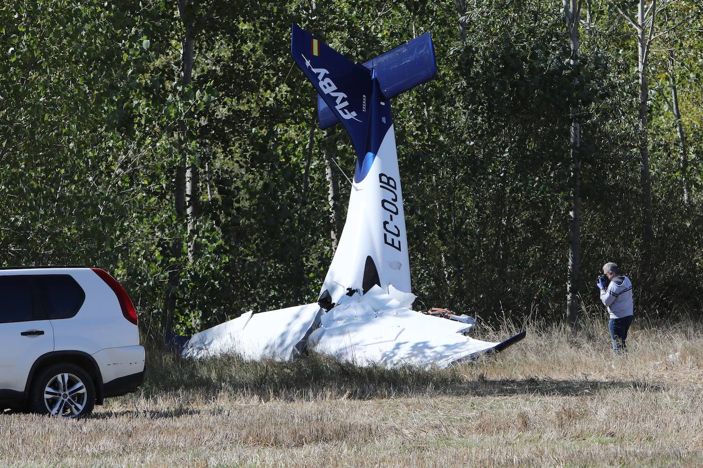 Las imágenes de la avioneta siniestrada en Palencia