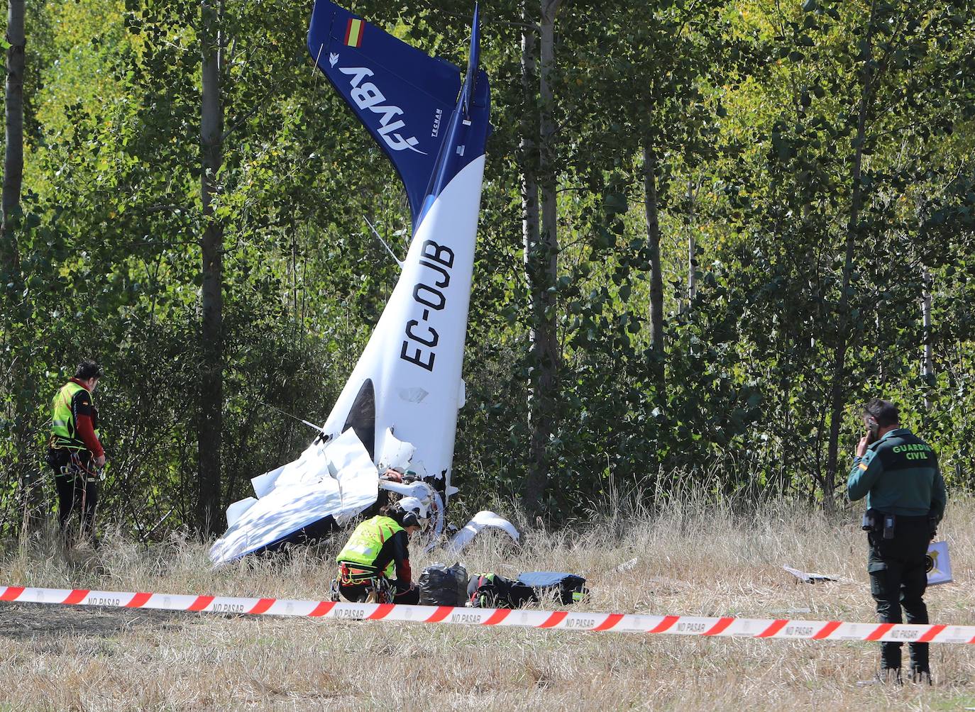 Las imágenes de la avioneta siniestrada en Palencia