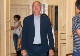 José Mazarías, antes de una rueda de prensa.