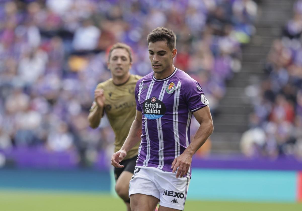 Lucas Rosa, en un momento del partido frente a la Real Sociedad.