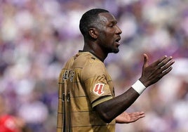 Becker, durante el partido ante el Real Valladolid en el José Zorrilla.