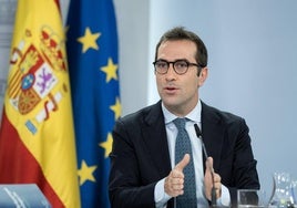 El ministro de Economía, Carlos Cuerpo, durante una rueda de prensa posterior al Consejo de Ministros.