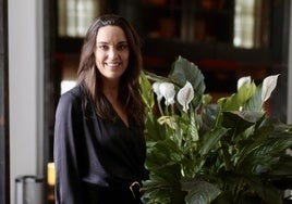 Marta García Aller, en el hotel Gareus de Valladolid antes de la presentación del libro.