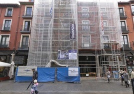 Rehabilitación de un edificio de Valladolid, el pasado mes de marzo.