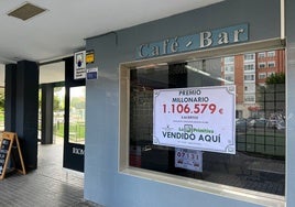 El bar de Laguna de Duero donde se ha sellado el boleto premiado.