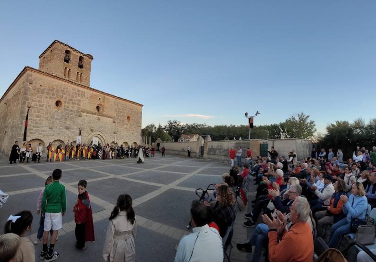 Representación de la batalla entre Pedro I y Enrique de Trastámara.